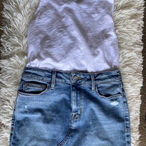 Sanctuary Distressed Denim Mini Skirt SZ 24